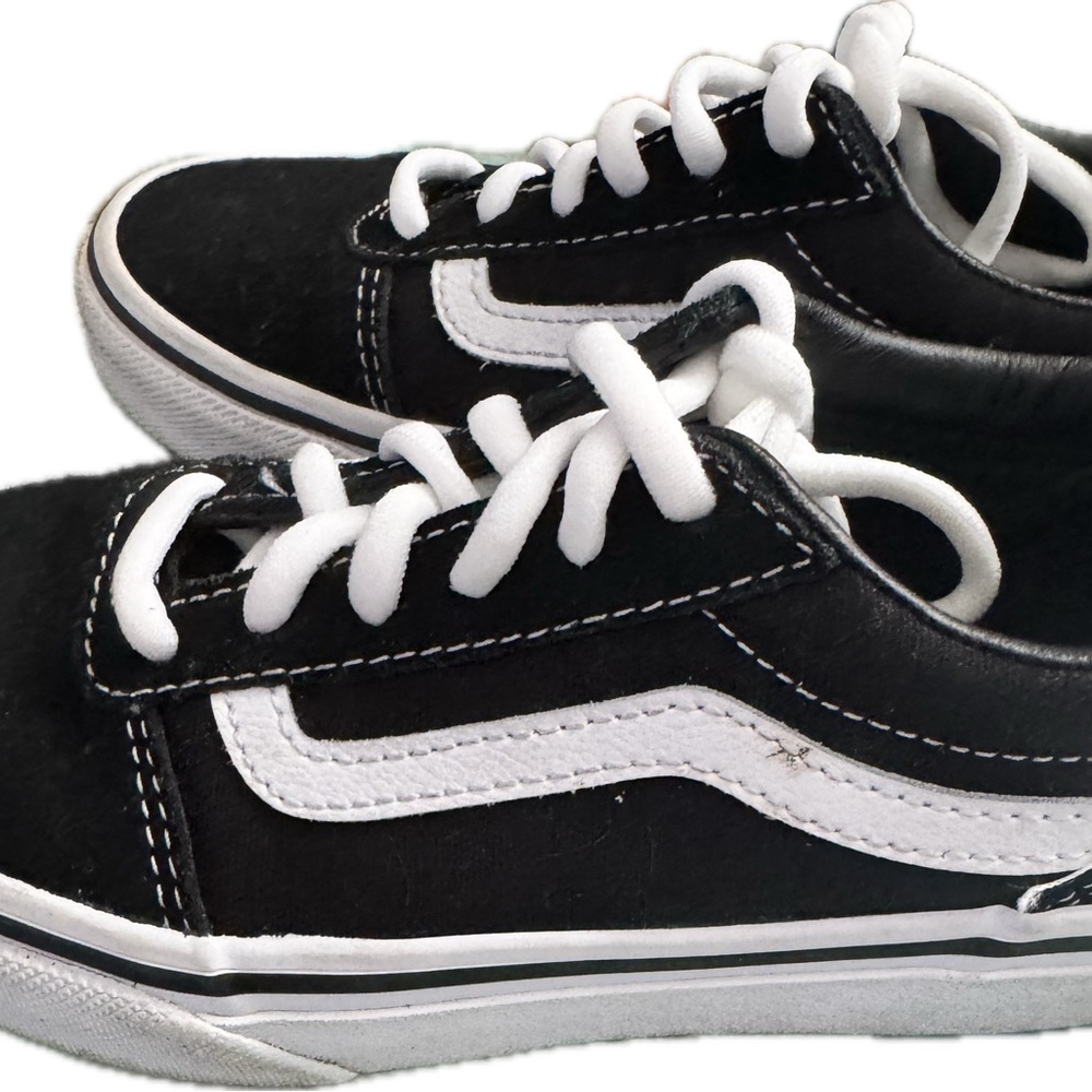 Vans Kids Classic Black and White Sneakers